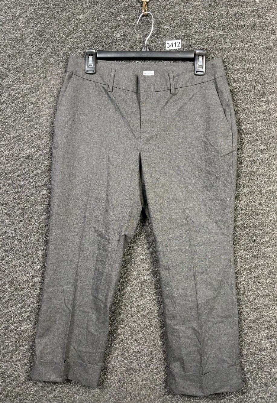 GAP Stretch Ankle Pants Womens Size 6 Gray Straight Leg Mid Rise Stretch